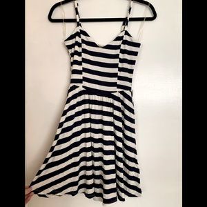 Women’s Striped Fit & Flare Dress, Pockets!